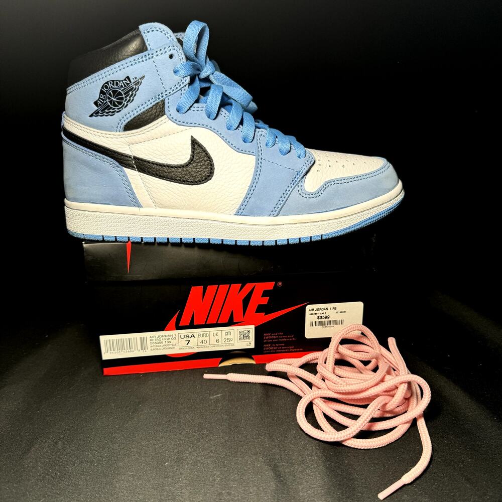 Nike Air Jordan 1 Retro High OG University Blue - Size 7 - Men's Trending Shoes
